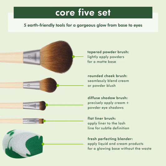 The Core Five Brush + Sponge Set