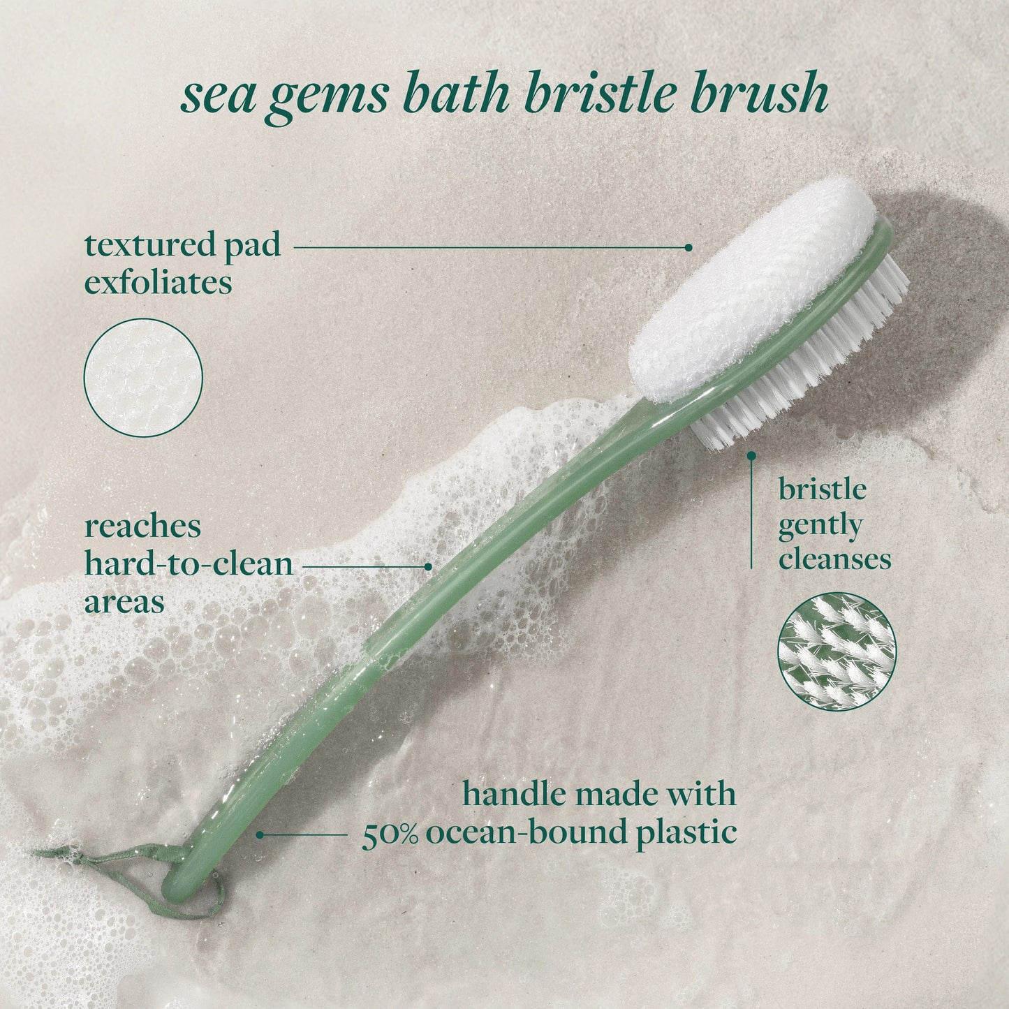 Sea Gems Bath Bristle Brush