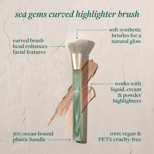 Sea Gems Curved Highlighter Brush