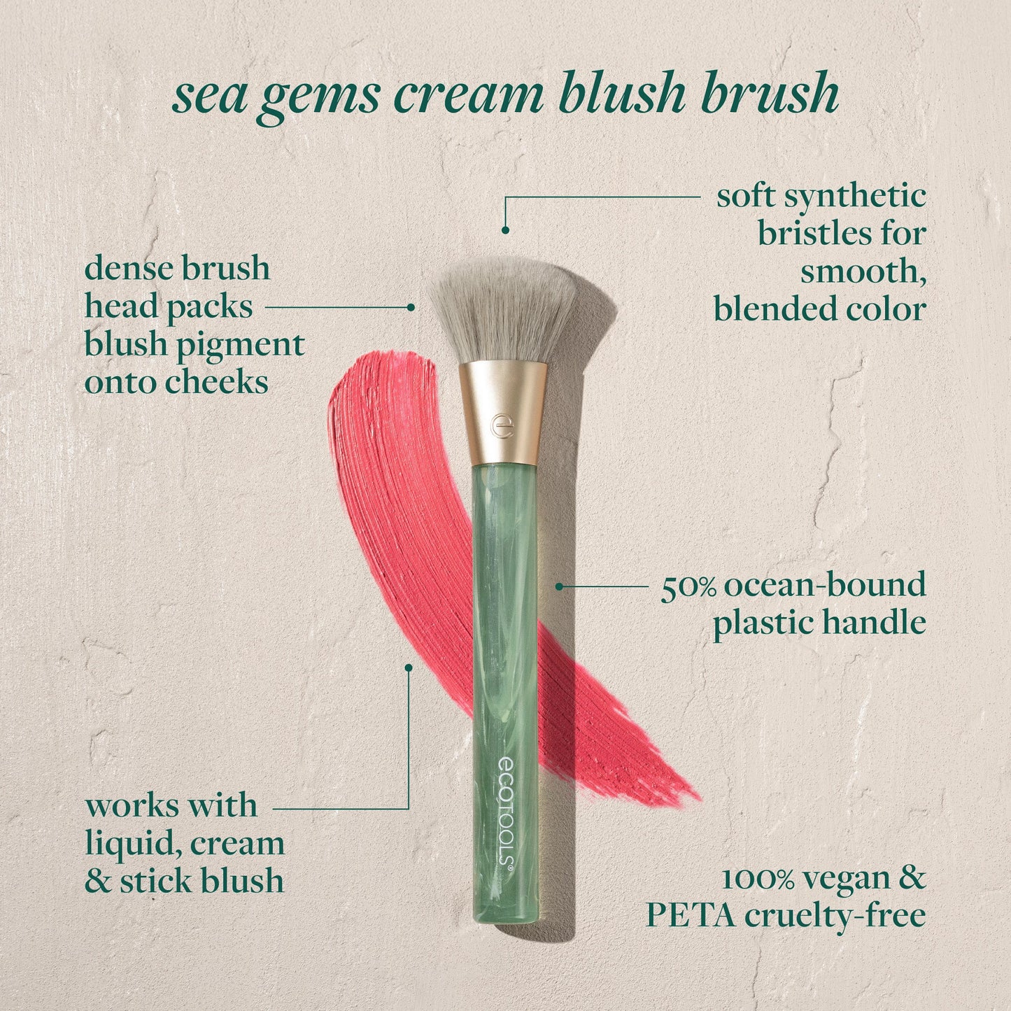 Sea Gems Cream Blush Brush