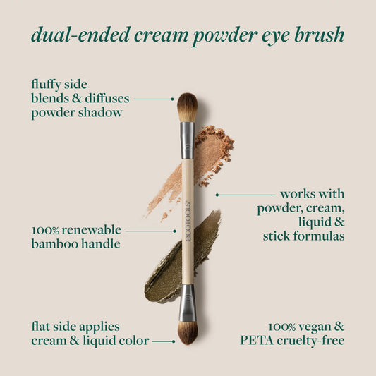 Cream & Powder Dual-Ended Eye Brush